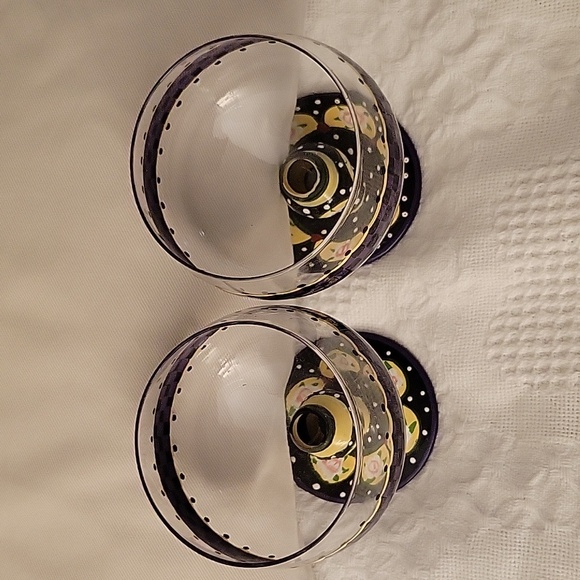 Katie Rose Artland Champagne Glasses (Set of 2). Floral Handpainted Retired - Picture 6 of 7